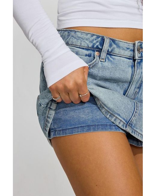 Garage Blue Denim Micro Skort