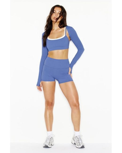 Garage Blue Active Booty Shorts