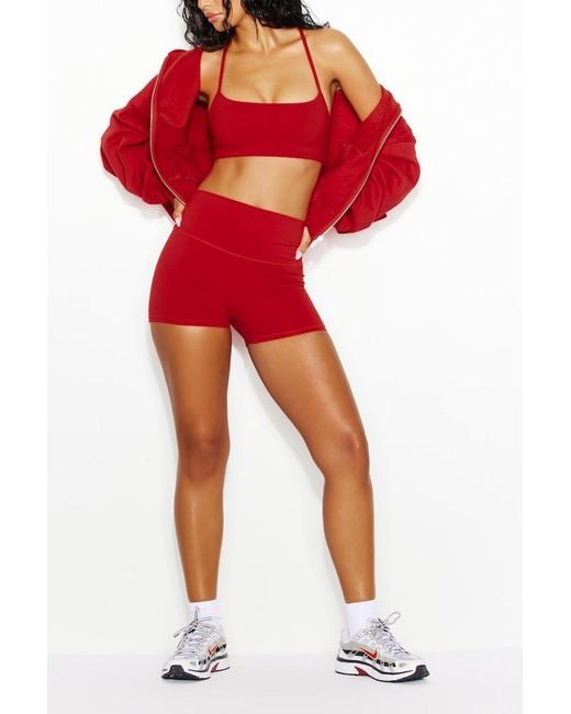 Garage Red Active Booty Shorts