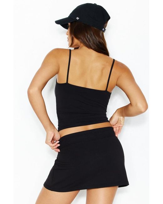 Garage Black Stretchterry Scoop Cami Top