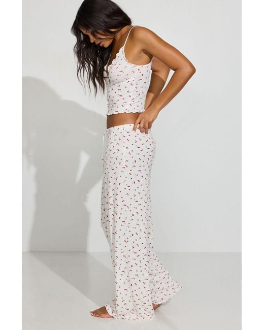 Garage Gray Pointelle Slouchy Pants