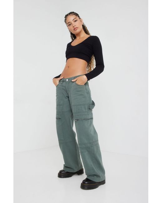 Garage Cargo Pant With Zippers in Green Lyst