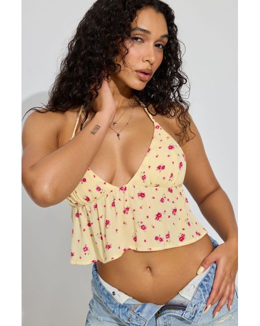 Garage Multicolor Madison Apron Back Halter Top