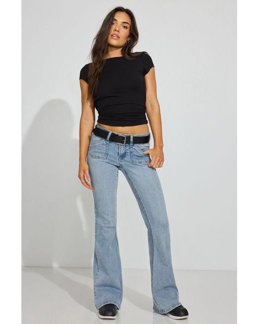Garage Multicolor Cowl Back Short Sleeve Top