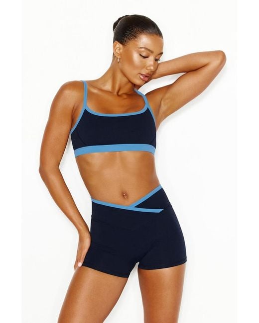 Garage Blue Active Cross Front Shorts