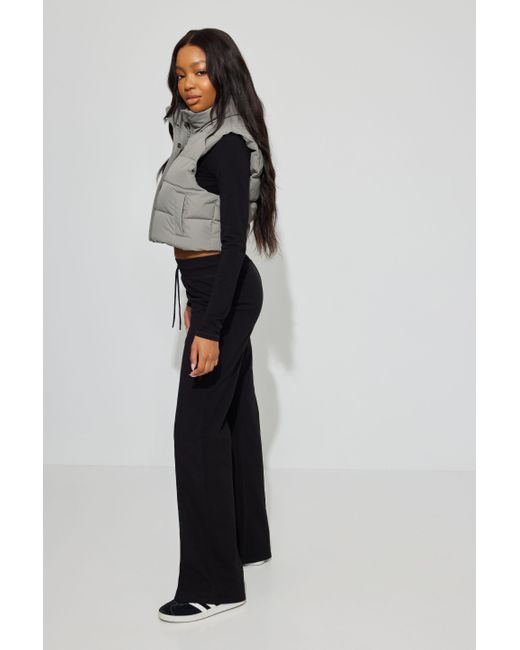 Garage Fitted Straight Leg Sweatpant in Black