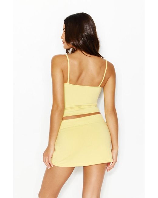 Garage Yellow Stretchterry Micro Skort
