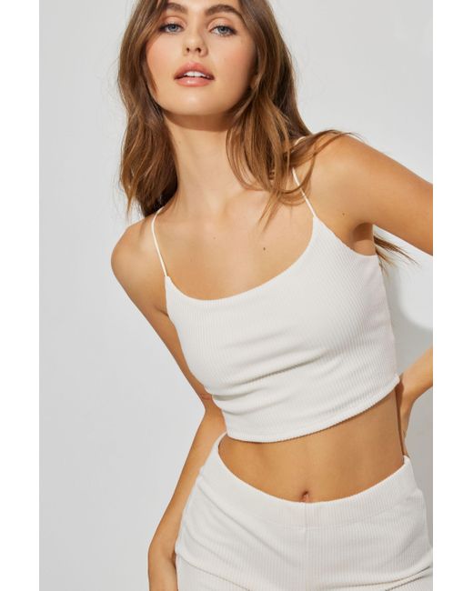 Garage Ribbed Bralette Crop Top in Grey | Lyst Canada