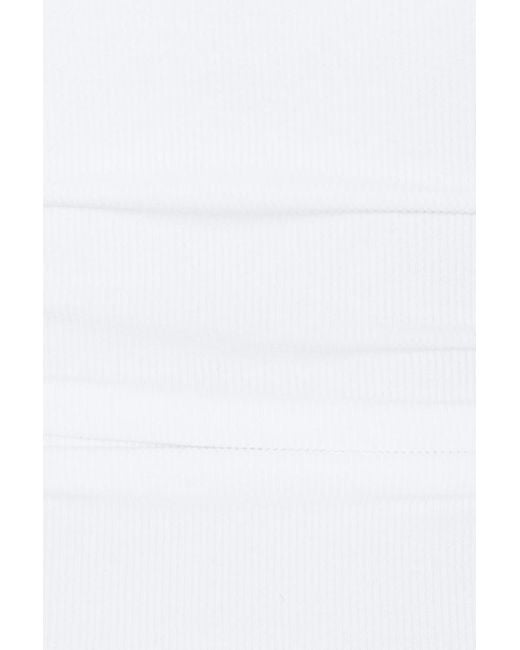 Garage White Snatchrib Crossover Longsleeve Top