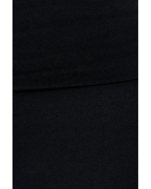 Garage Blue Soft Cotton Fold Over Flare Pants