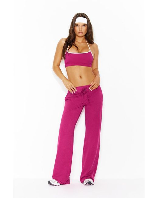 Garage Pink Active Micro Halter Top