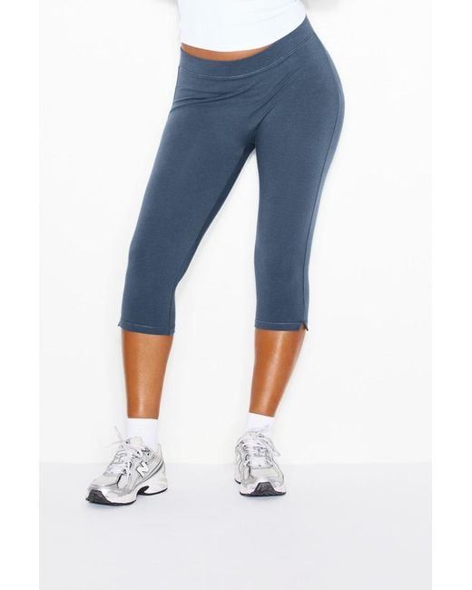Garage Blue Stretchterry Capri Pants