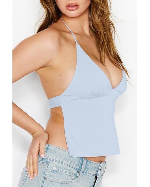Garage Blue Celine Tie Back Apron Top