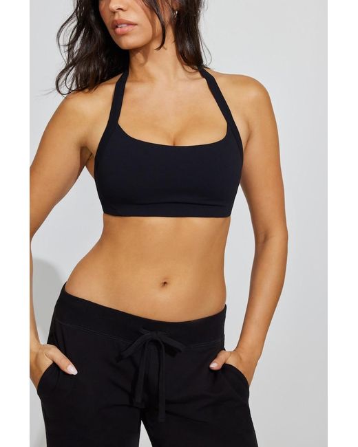 Garage Black Softactive Micro Halter Top