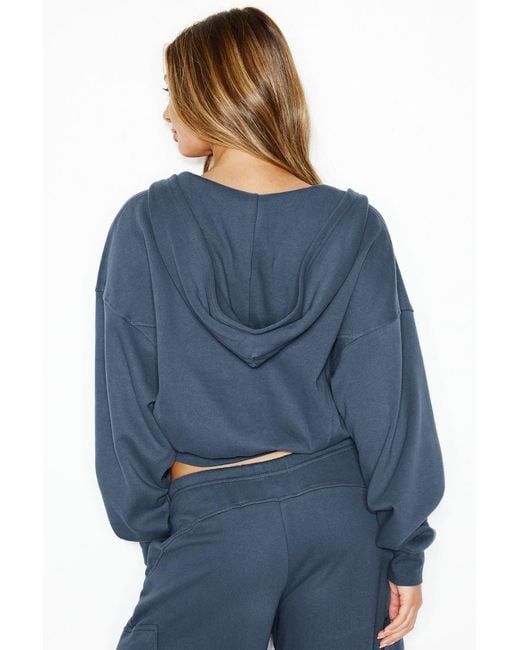 Garage Blue Ultrafleece Cotton Zip Hoodie