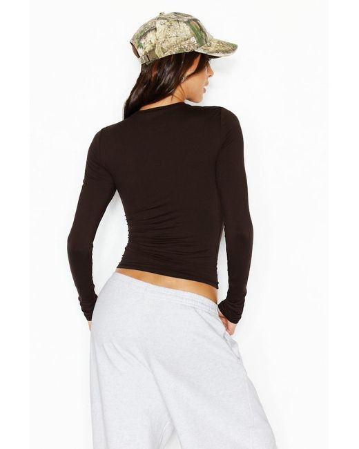 Garage Black Baretouch Crewneck Long Sleeve Top