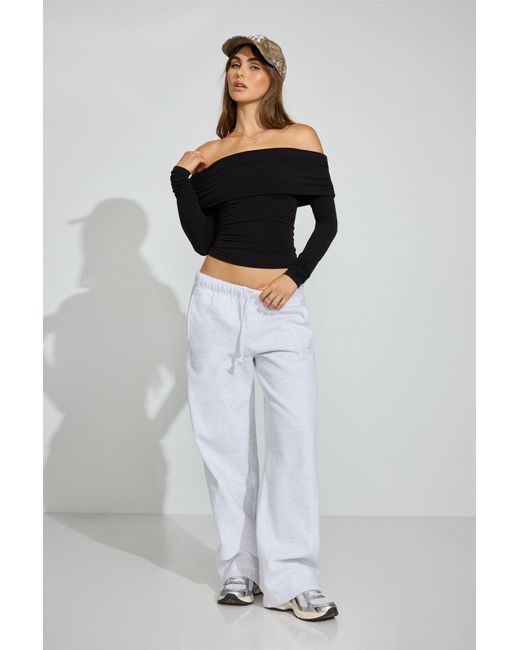 Garage Black Sexycozy Off Shoulder Long Sleeve Top