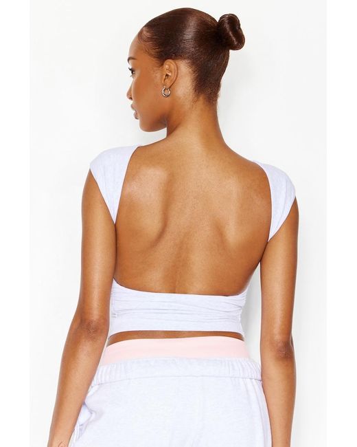 Garage White Supersoft Ruched Back Top
