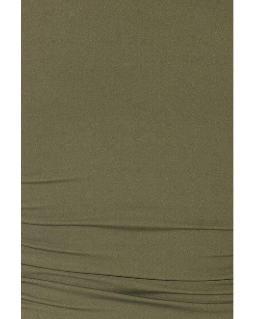 Garage Green Sleek 3/4 Sleeve Polo Top