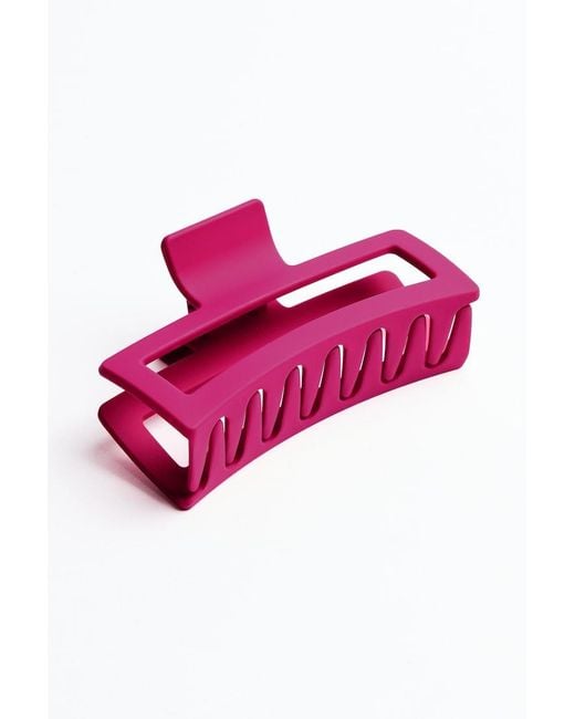 Garage Pink Oversized Rectangle Claw Clip