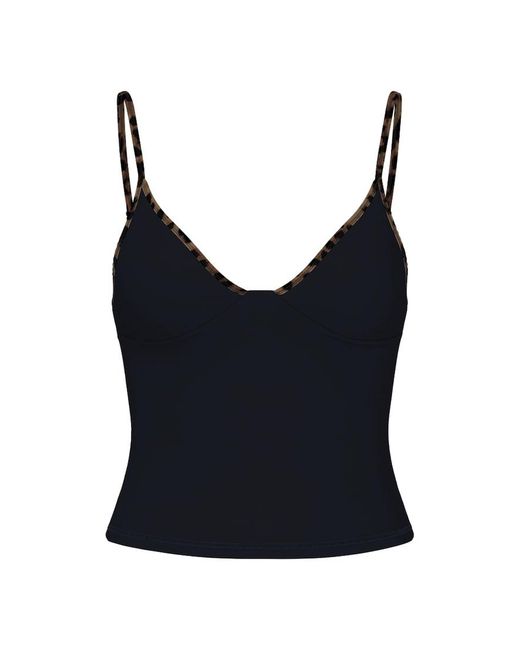 Garage Blue Active Plunge Cami Top
