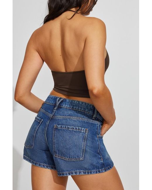 Garage Blue Denim Relaxed A-Line Shorts