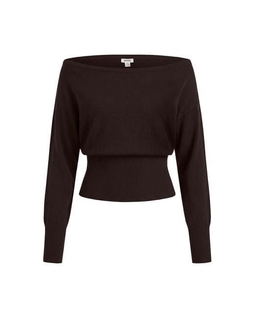 Garage Black Off Shoulder Reset Long Sleeve Top