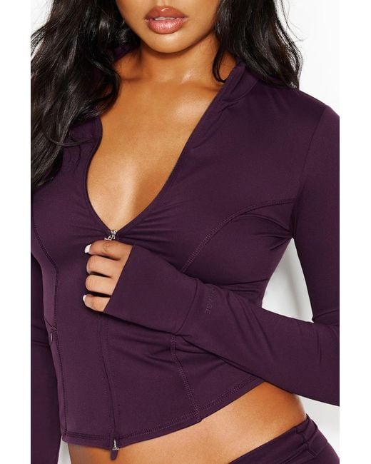 Garage Purple Active Zip Up Jacket