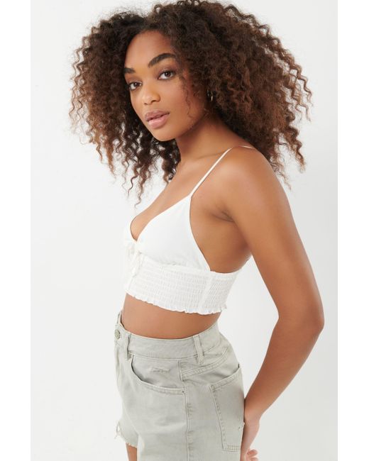 Keyhole cheap smocked top
