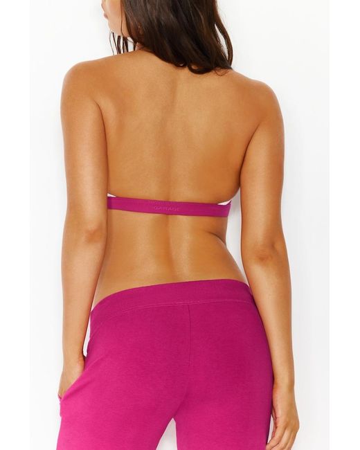 Garage Pink Active Micro Halter Top
