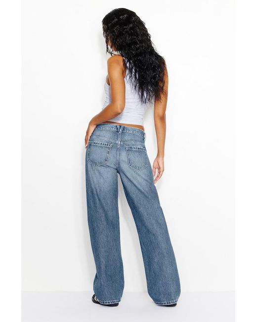 Garage Blue Low Rise Relaxed Jeans