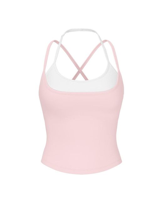 Garage Pink Active Layered Tank Top