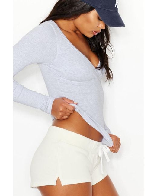 Garage White Snatchrib Crossover Longsleeve Top