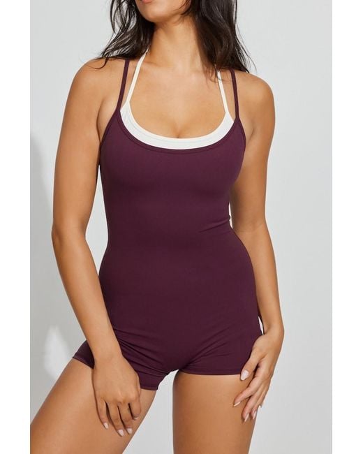 Garage Purple Double Layer Romper