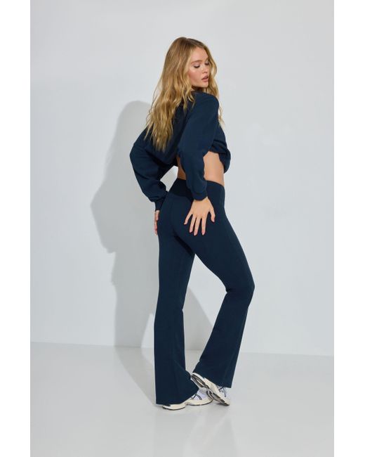 Garage Blue Fit And Flare Soft Terry Pant