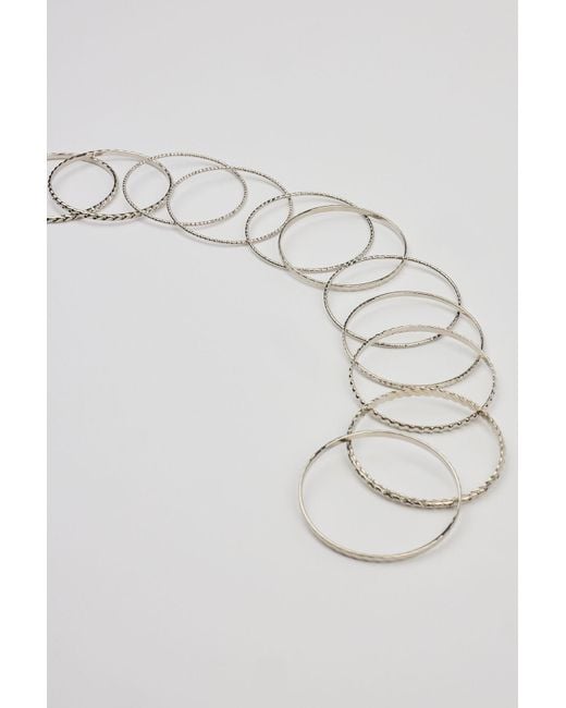 Garage Black Set Of 11 Textured Bangles