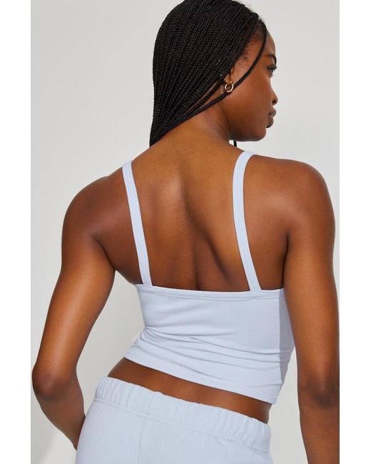 Garage White Stretchterry Binding Cami Top