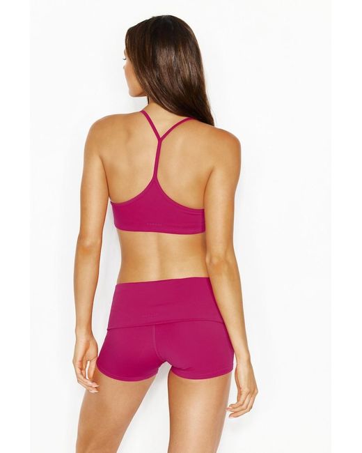 Garage Red Active Foldover Booty Shorts