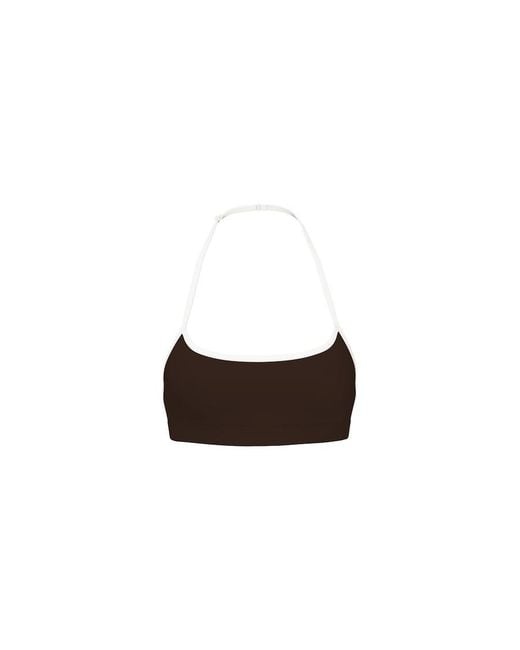 Garage White Active Micro Halter Top