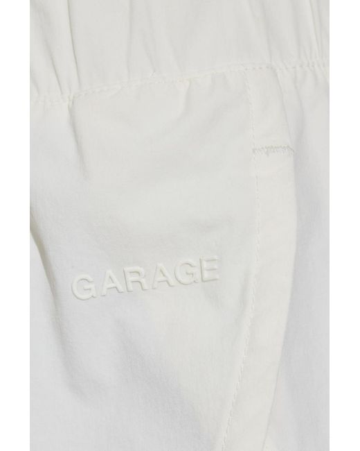 Garage White Nylon Dolphin Shorts