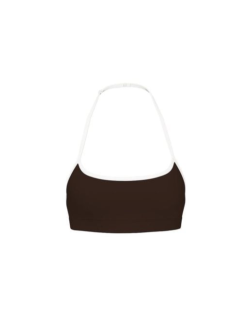 Garage White Active Micro Halter Top