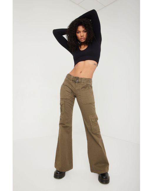 Garage Flare Cargo Pant W/ Belt | Lyst