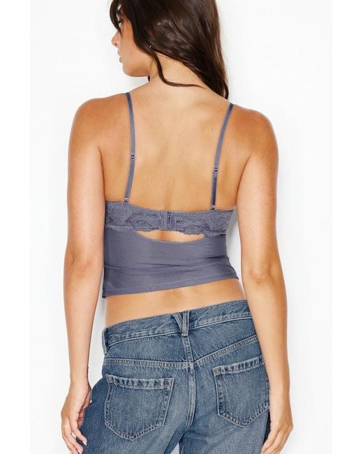 Garage Purple Sabrina Sheer Lace Corset Top