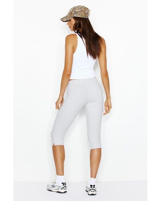 Garage White Stretchterry Capri Pants