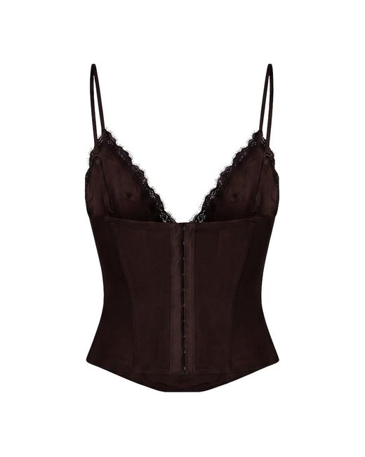 Garage Black Adela Lace Trim Cami Corset