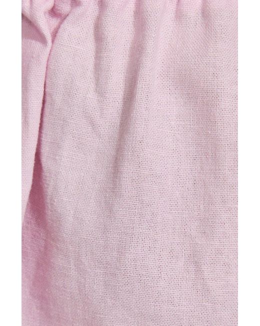 Garage Gray Linen Tie Back Halter Top