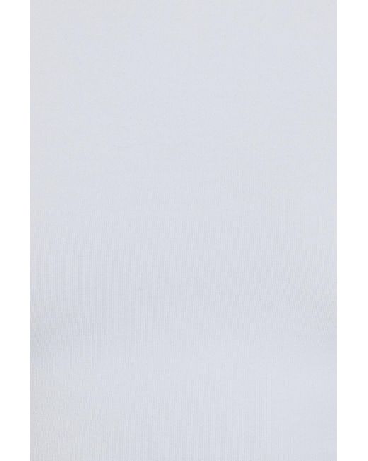 Garage White Open Back Cap Sleeve T Shirt