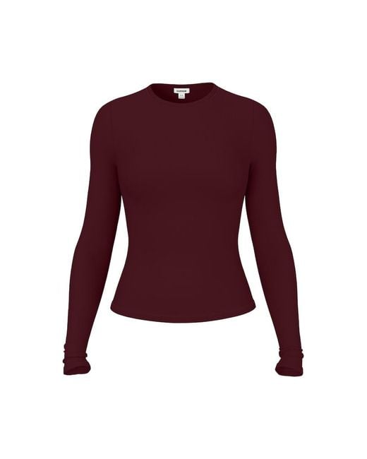 Garage Purple Baretouch Crewneck Long Sleeve Top