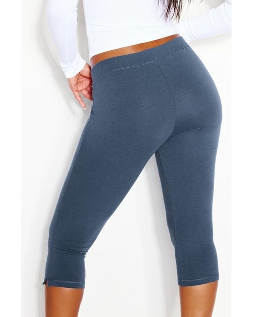 Garage Blue Stretchterry Capri Pants