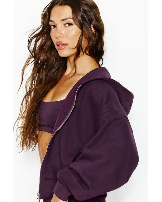 Garage Purple Ultrafleece Cotton Zip Hoodie
